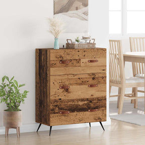 Vidaxl ladekast met lade oudhout 69,5 x 34 x 90 cm geconstrueerd hout