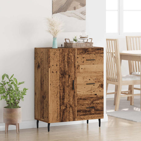 Vidaxl dressoir oud hout 69,5 x 34 x 90 cm gemonteerd hout en ijzer