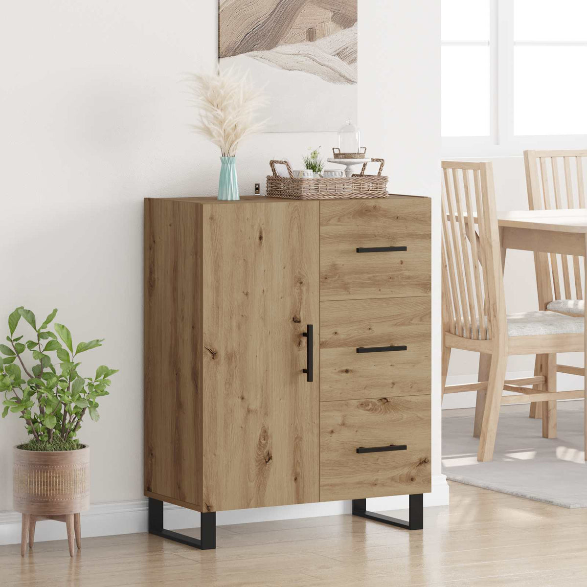Vidaxl dressoir artisan eiken 69,5 x 34 x 90 cm