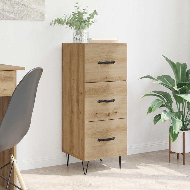 Vidaxl dressoir artisanaal eikenkleurig 34 x 34.5 x 90 cm bewerkt hout