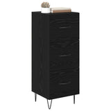 Vidaxl dressoir zwart eiken 34 x 34.5 x 90 cm bewerkt hout