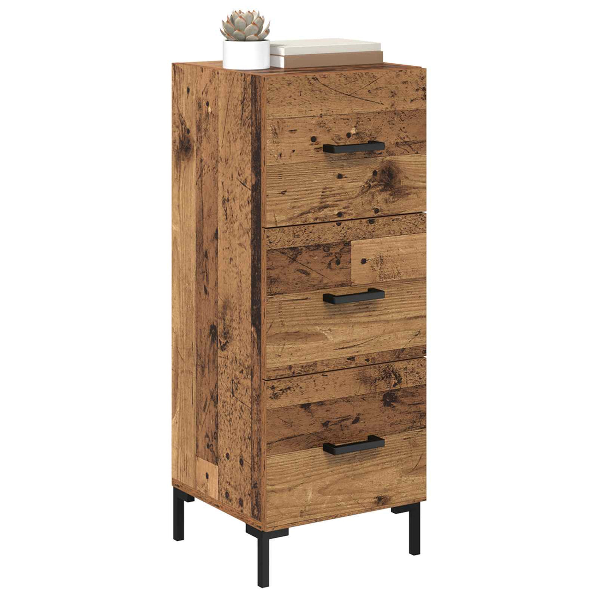 Vidaxl dressoir oudhout 34,5 x 34 x 90 cm bewerkt hout