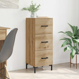 Vidaxl dressoir artisan eiken 34,5 x 34 x 90 cm bewerkt hout