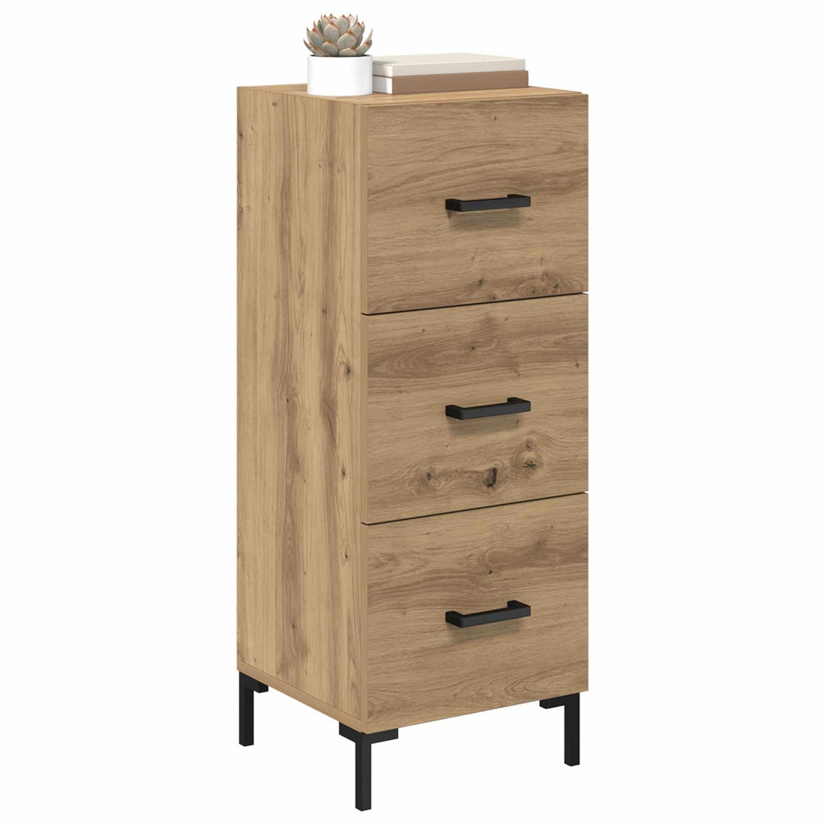 Vidaxl dressoir artisan eiken 34,5 x 34 x 90 cm bewerkt hout