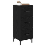 Vidaxl dressoir zwart eiken 34,5 x 34 x 90 cm bewerkt hout