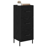 Vidaxl dressoir zwart eiken 34 x 34.5 x 90 cm bewerkt hout