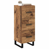 Vidaxl dressoir oud hout 34,5 x 34 x 90 cm gemonteerd hout en ijzer