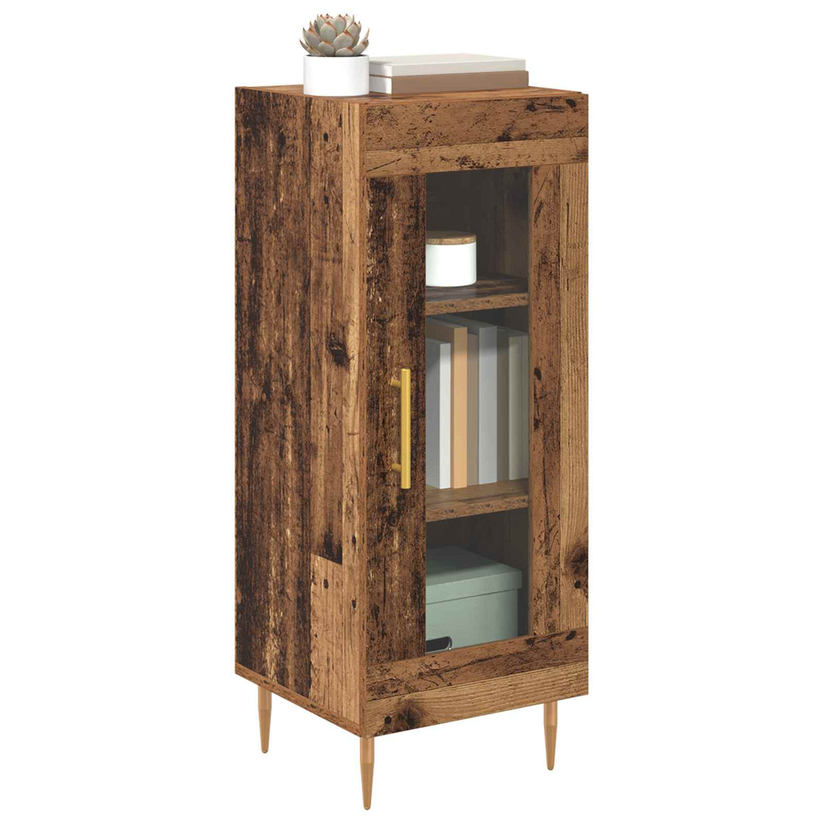 Vidaxl dressoir oud hout 34 x 34.5 x 90 cm bewerkt hout