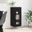 Vidaxl dressoir zwart eiken 34 x 34.5 x 90 cm bewerkt hout