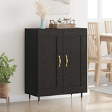 Vidaxl dressoir zwart eiken 69,5 x 34 x 90 cm bewerkt hout