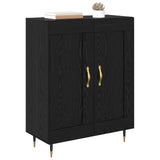 Vidaxl dressoir zwart eiken 69,5 x 34 x 90 cm bewerkt hout
