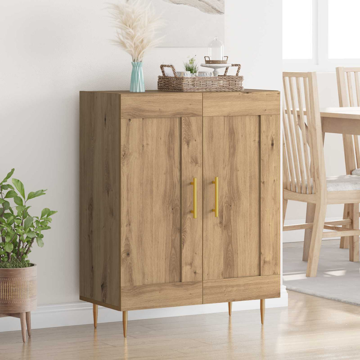 Vidaxl dressoir artisan eiken 69,5 x 34 x 90 cm