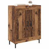 Vidaxl dressoir oud hout 69,5 x 34 x 90 cm gemonteerd hout en ijzer