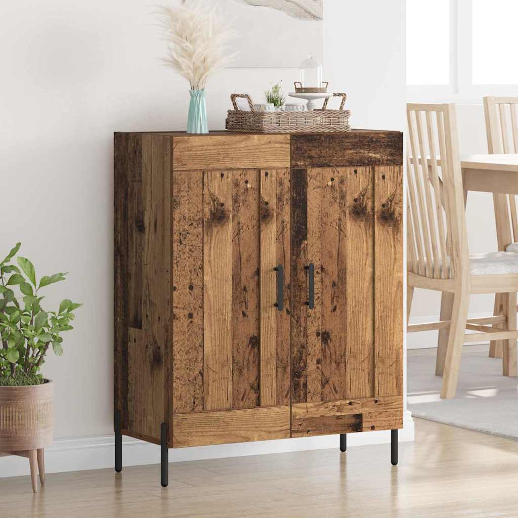 Vidaxl dressoir oud hout 69,5 x 34 x 90 cm gemonteerd hout en ijzer