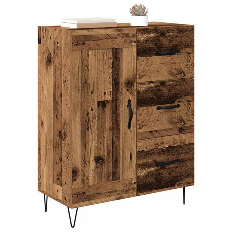 Vidaxl dressoir met lade oudhout 69,5 x 34 x 90 cm geconstrueerd hout