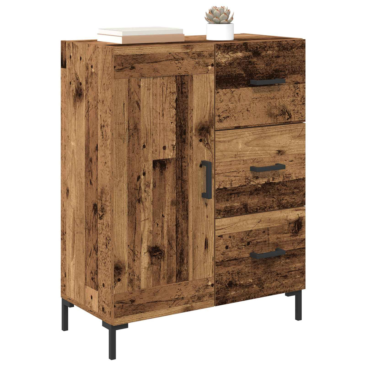 Vidaxl dressoir oud hout 69.5 x 34 x 90 cm bewerkt hout