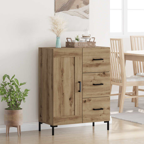 Vidaxl dressoir artisanaal eikenkleurig 69.5 x 34 x 90 cm bewerkt hout