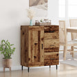Vidaxl dressoir oud hout 69,5 x 34 x 90 cm gemonteerd hout en ijzer