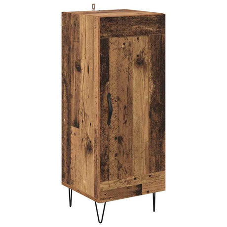 Vidaxl dressoir oud hout 34,5 x 34 x 90 cm gemonteerd hout en ijzer