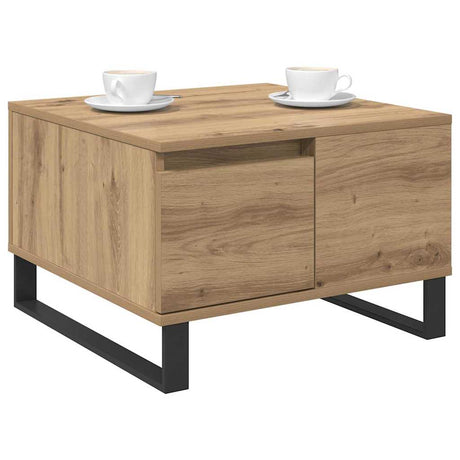 Vidaxl salontafel artisan eiken 55 x 55 x 36,5 cm bewerkt hout