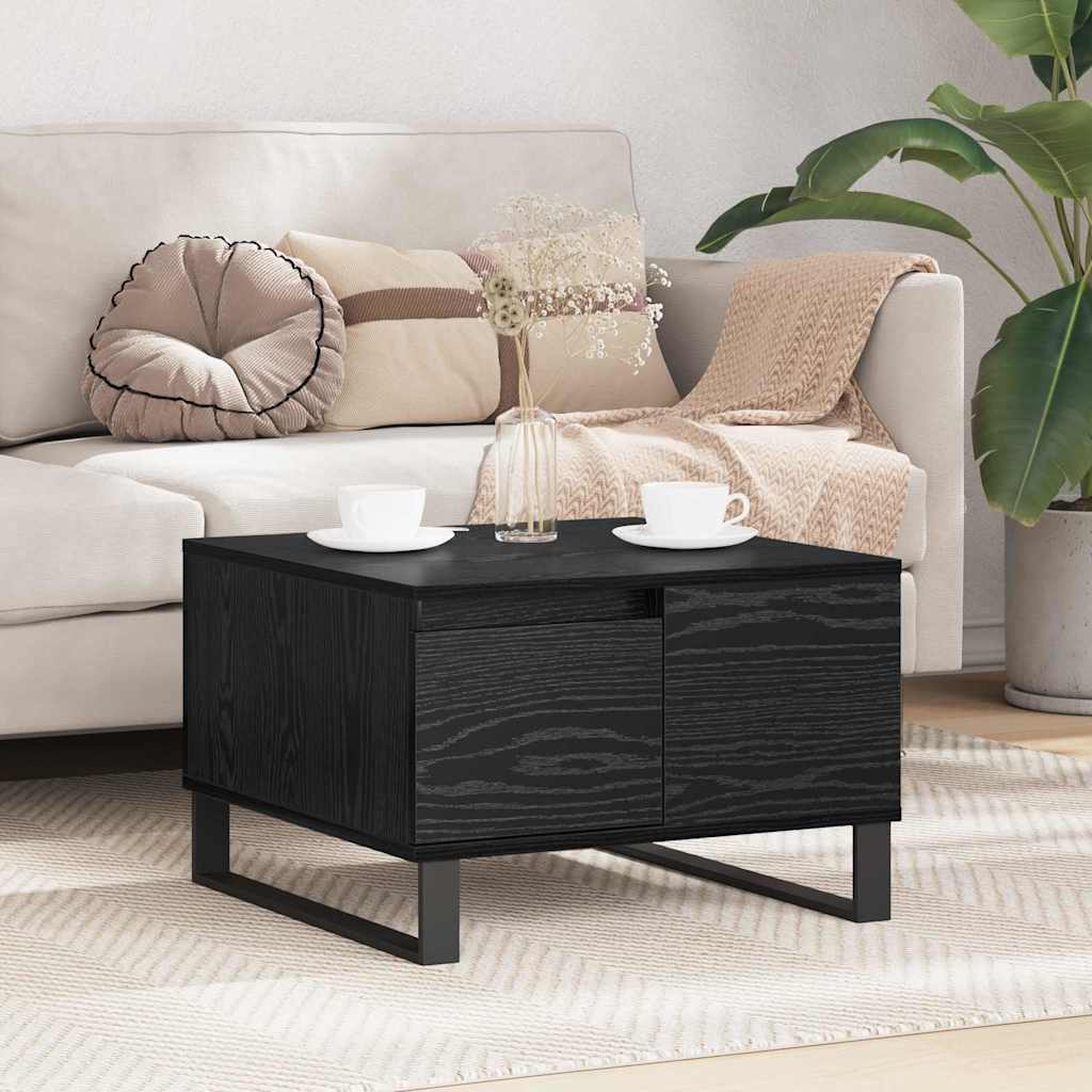 Vidaxl salontafel zwart eiken 55 x 55 x 36,5 cm bewerkt hout