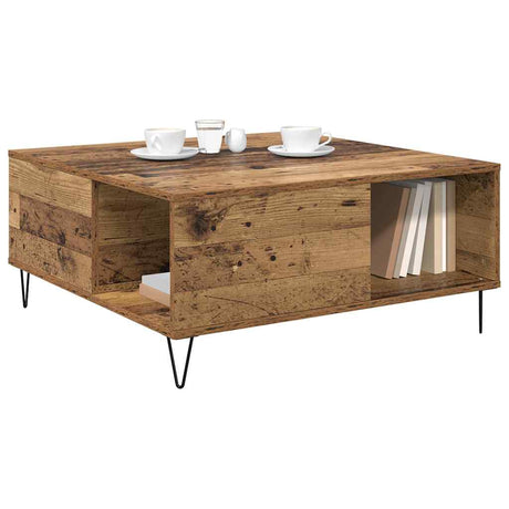 Vidaxl salontafel oud hout 80 x 80 x 36,5 cm bewerkt hout