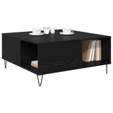 Vidaxl salontafel zwart eiken 80 x 80 x 36,5 cm bewerkt hout