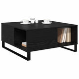 Vidaxl salontafel zwart eiken 80 x 80 x 36,5 cm bewerkt hout