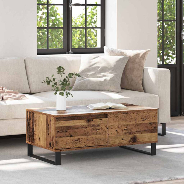 Vidaxl salontafel oud hout 90 x 50 x 36,5 cm bewerkt hout