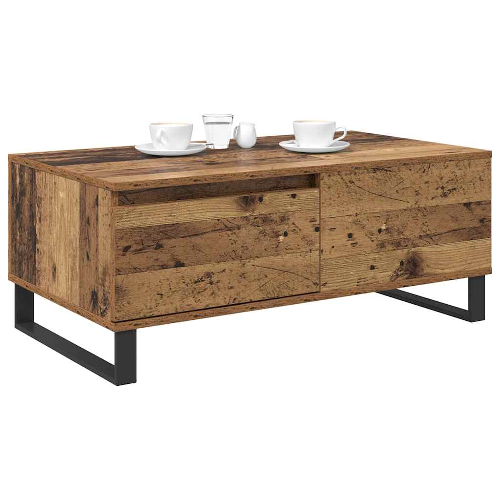 Vidaxl salontafel oud hout 90 x 50 x 36,5 cm bewerkt hout