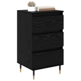 Vidaxl dressoir zwart eiken 35 x 40 x 70 cm bewerkt hout