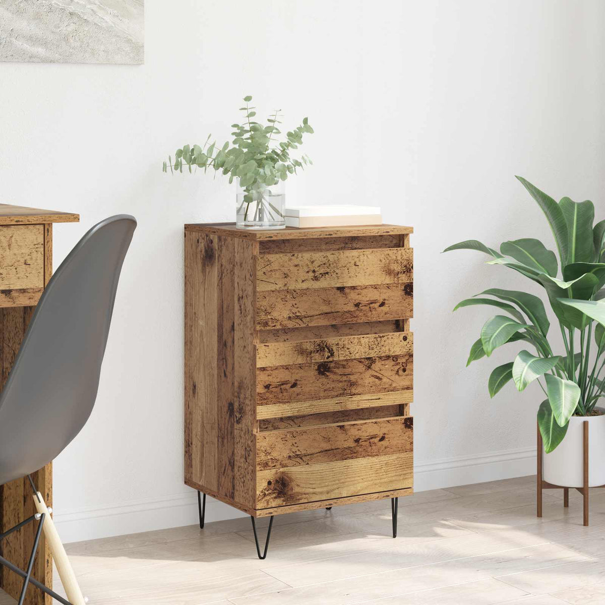 Vidaxl dressoir oud hout 40 x 35 x 70 cm gemonteerd hout en ijzer