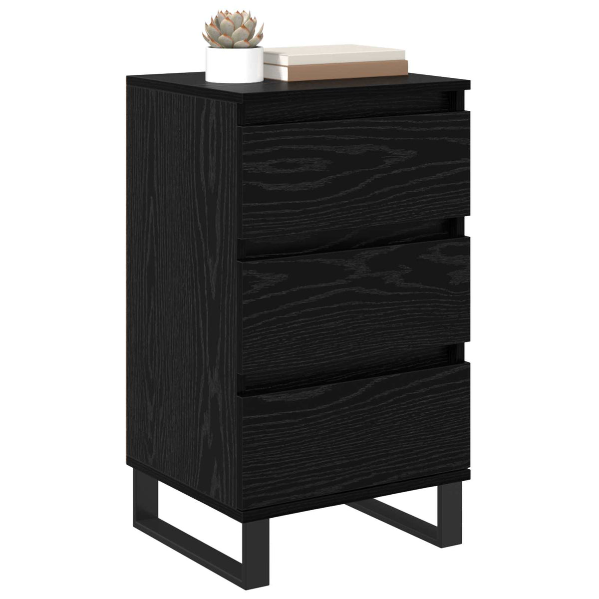 Vidaxl dressoir zwart eiken bewerkt hout