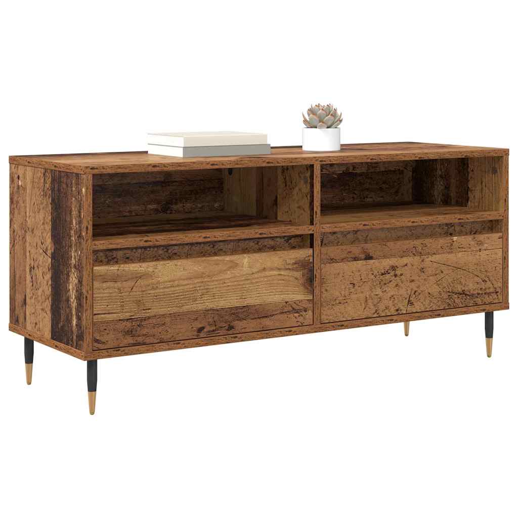 Vidaxl tv-kast oud hout 100 x 34,5 x 44,5 cm gemonteerd hout en ijzer