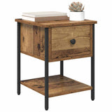 Vidaxl nachtkastje 2 st oudhout 34 x 35,5 x 45 cm bewerkt hout