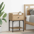 Vidaxl nachtkastje artisan eiken 40 x 29 x 60 cm bewerkt hout