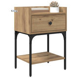 Vidaxl nachtkastje artisan eiken 40 x 29 x 60 cm bewerkt hout