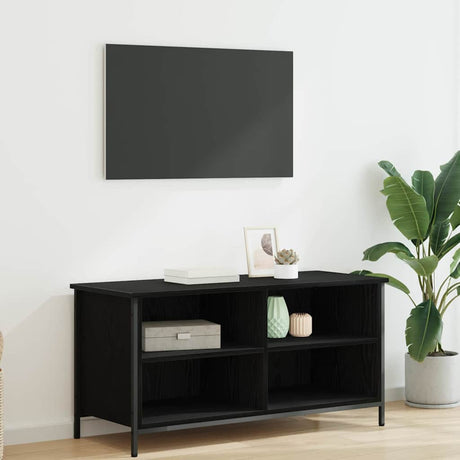 Vidaxl tv-kast 100 x 40 x 50 cm zwart eiken bewerkt hout
