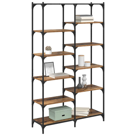 Vidaxl boekenkast 9-laags 100 x 32 x 170 cm bewerkt hout oud hout