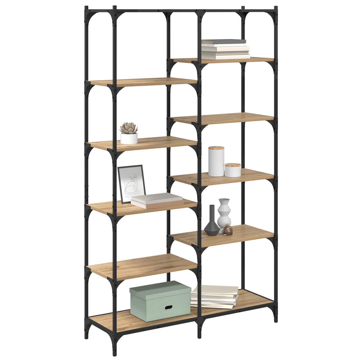 Vidaxl boekenkast 9-laags 100 x 32 x 170 cm bewerkt hout