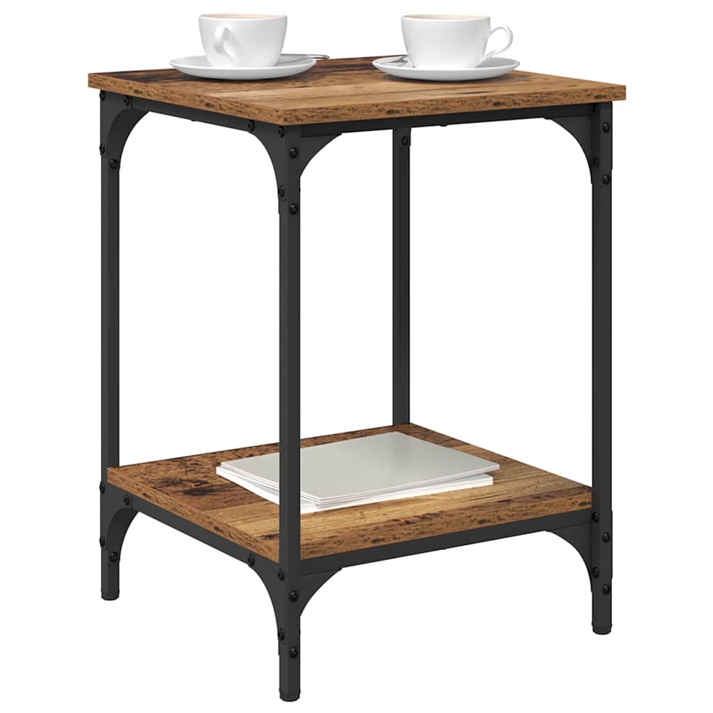 Vidaxl salontafel oud hout 40 x 40 x 55 cm bewerkt hout