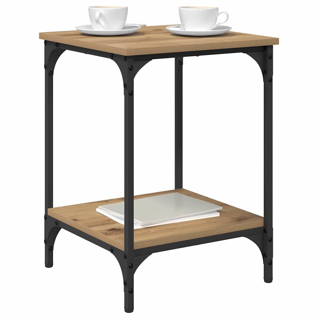Vidaxl salontafel artisan eiken 40 x 40 x 55 cm bewerkt hout