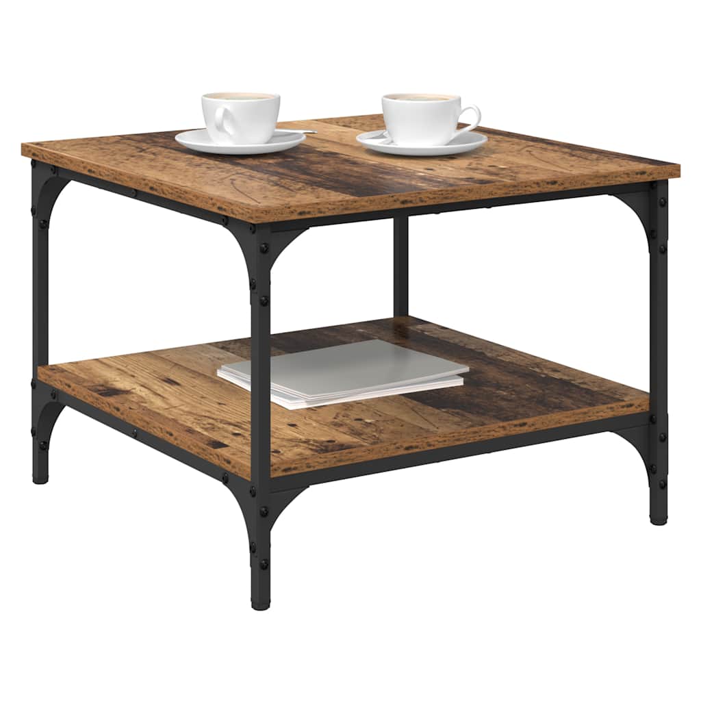 Vidaxl salontafel oud hout 55 x 55 x 40 cm bewerkt hout
