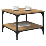 Vidaxl salontafel artisan eiken 55 x 55 x 40 cm bewerkt hout