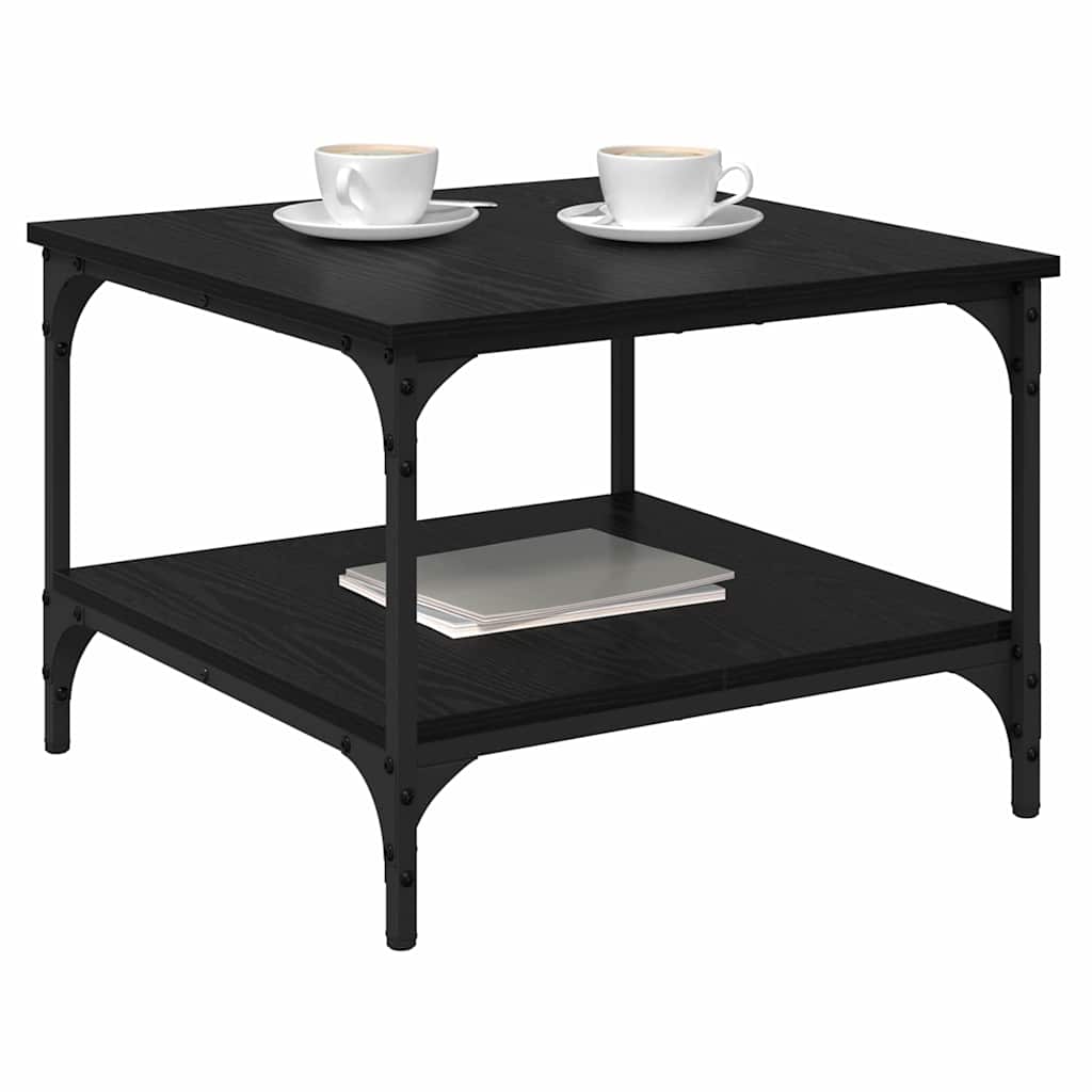 Vidaxl salontafel zwart eiken 55 x 55 x 40 cm bewerkt hout