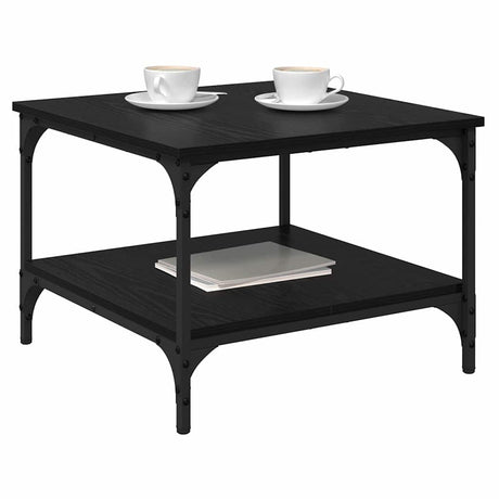 Vidaxl salontafel zwart eiken 55 x 55 x 40 cm bewerkt hout