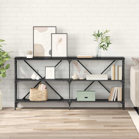 Vidaxl wandtafel zwart eiken 160 x 30 x 75 cm bewerkt hout