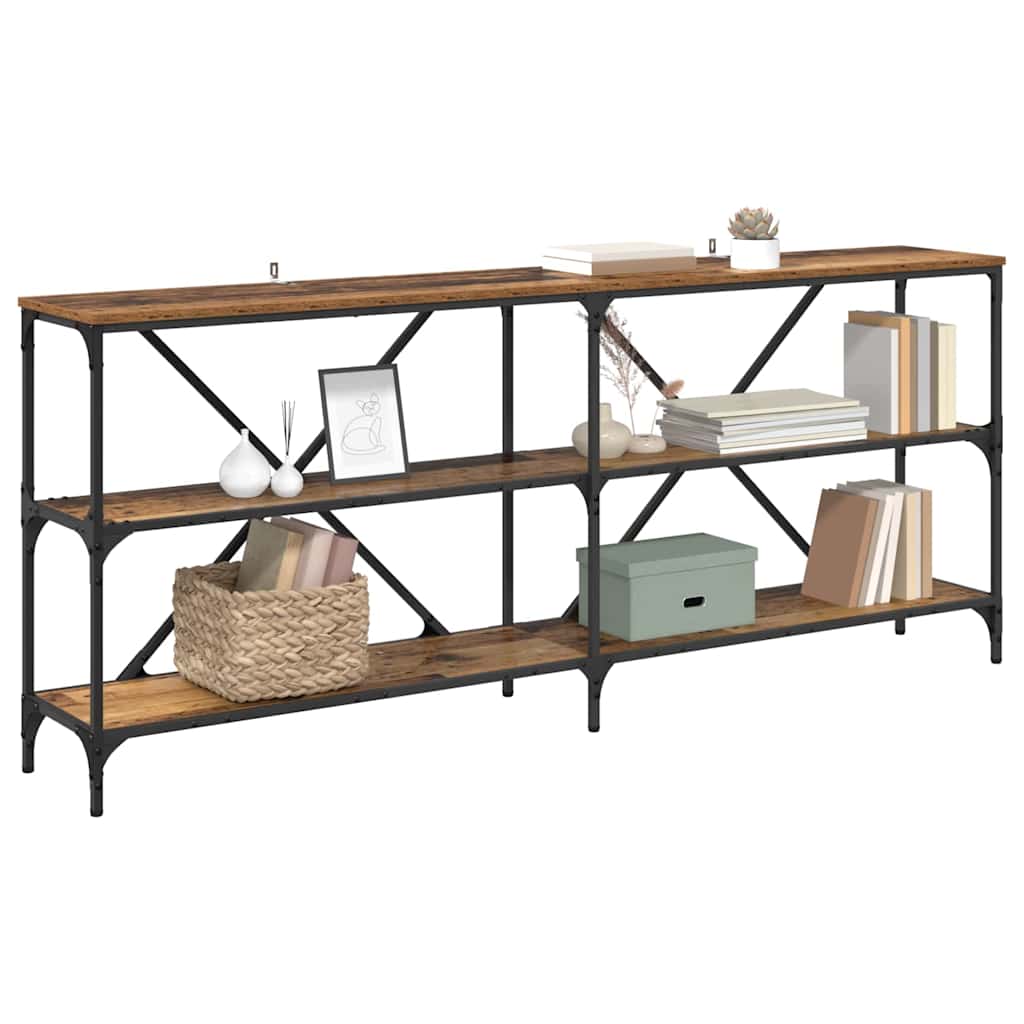 Vidaxl wandtafel oudhout 180 x 30 x 75 cm bewerkt hout