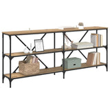 Vidaxl wandtafel artisan eiken 180 x 30 x 75 cm bewerkt hout