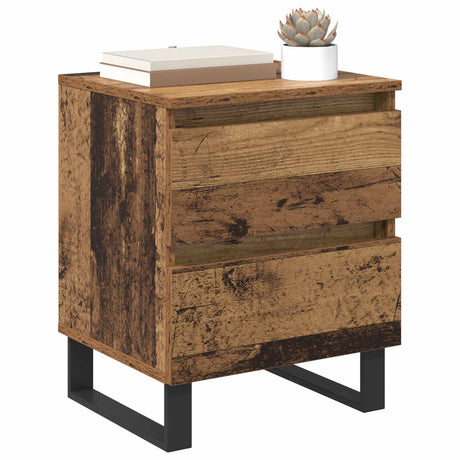 Vidaxl nachtkastje oudhout 40 x 35 x 50 cm bewerkt hout